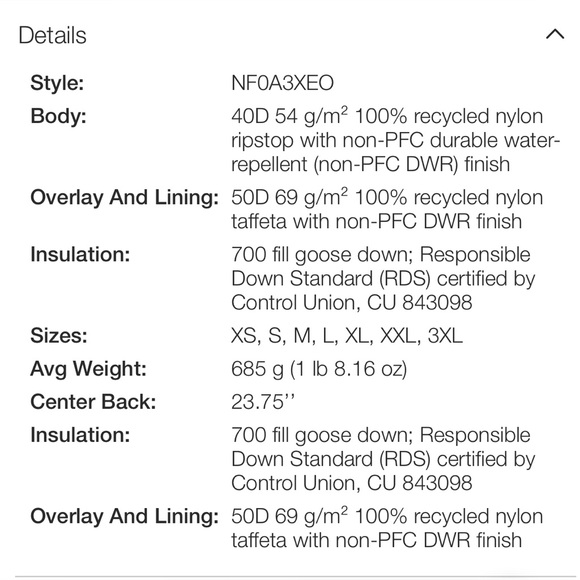 NWT The North Face 1996 Retro Nuptse Blue/Black Duck Down Puffer Jacket Coat- XS - Picture 14 of 16